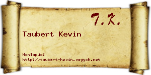 Taubert Kevin névjegykártya